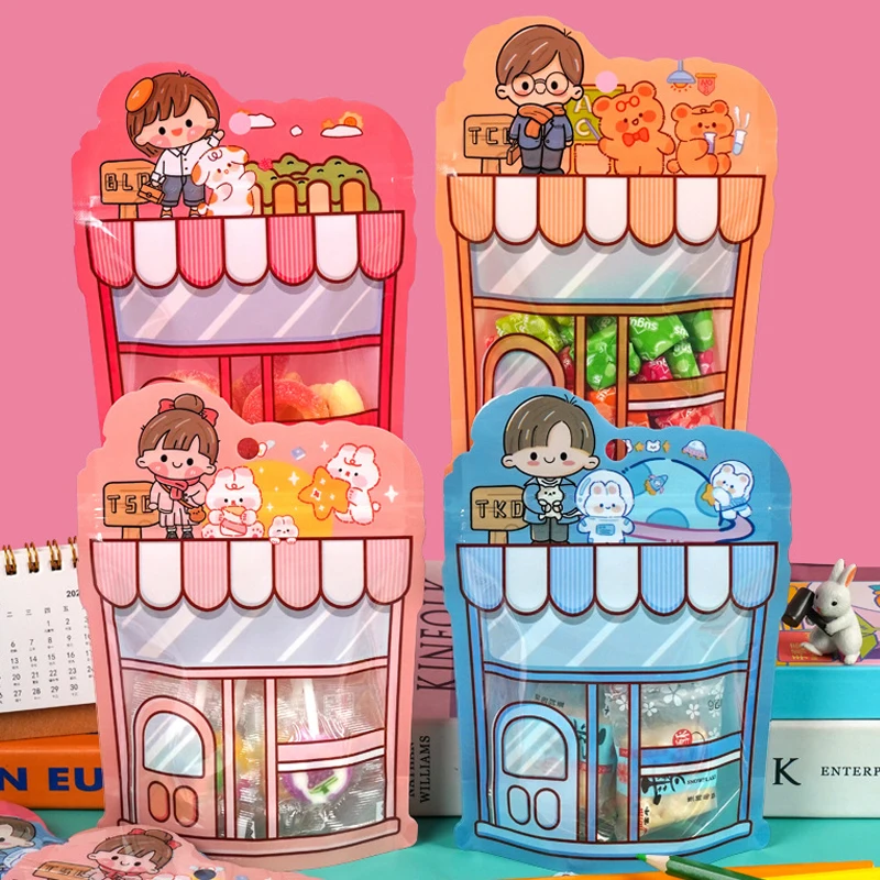 Die Cut Irregular Ziplock Plastic Childproof Popping Candy Packs 3.5g Custom Special Shape Mylar ziplock bags for food storage factory