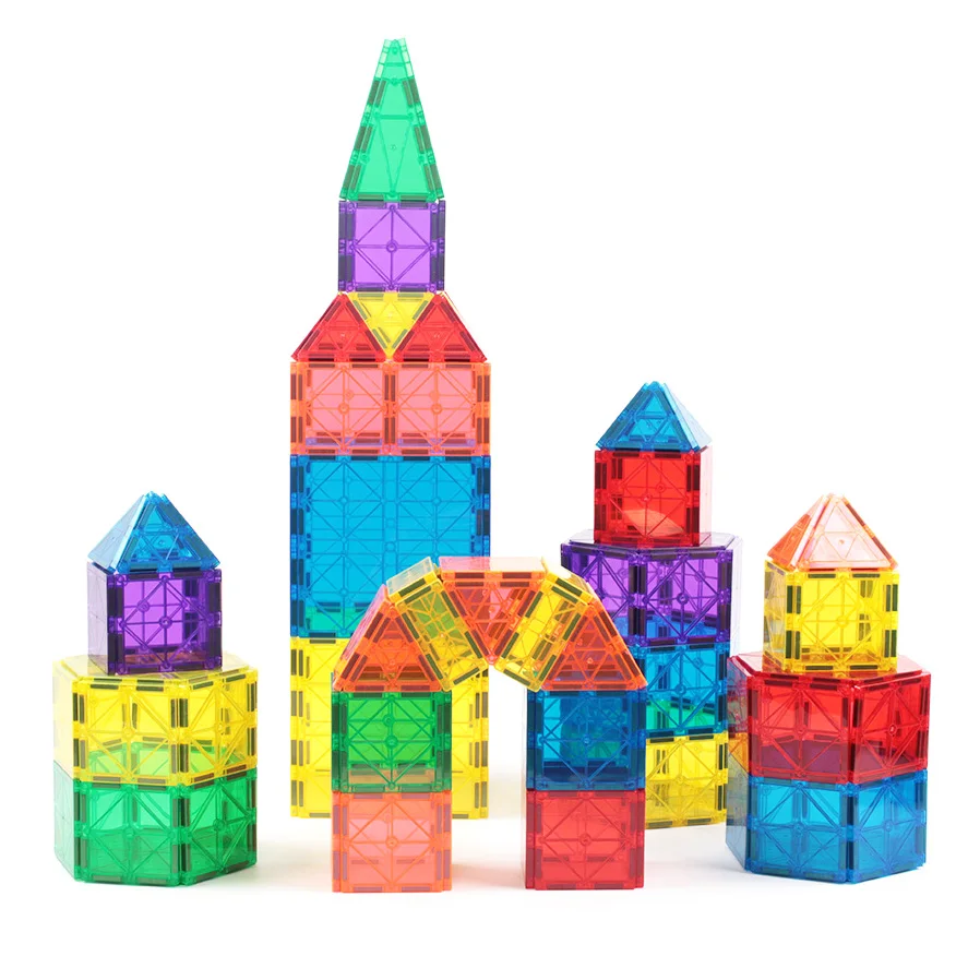Katiago Blocs de Construction Magnétiques pour Enfants 100 Lot Partir de 3 Ans - Aimants Puissants - Jouet Montessori pour Enfants Développer la Créativité pour Garçons et Filles (100 pièces