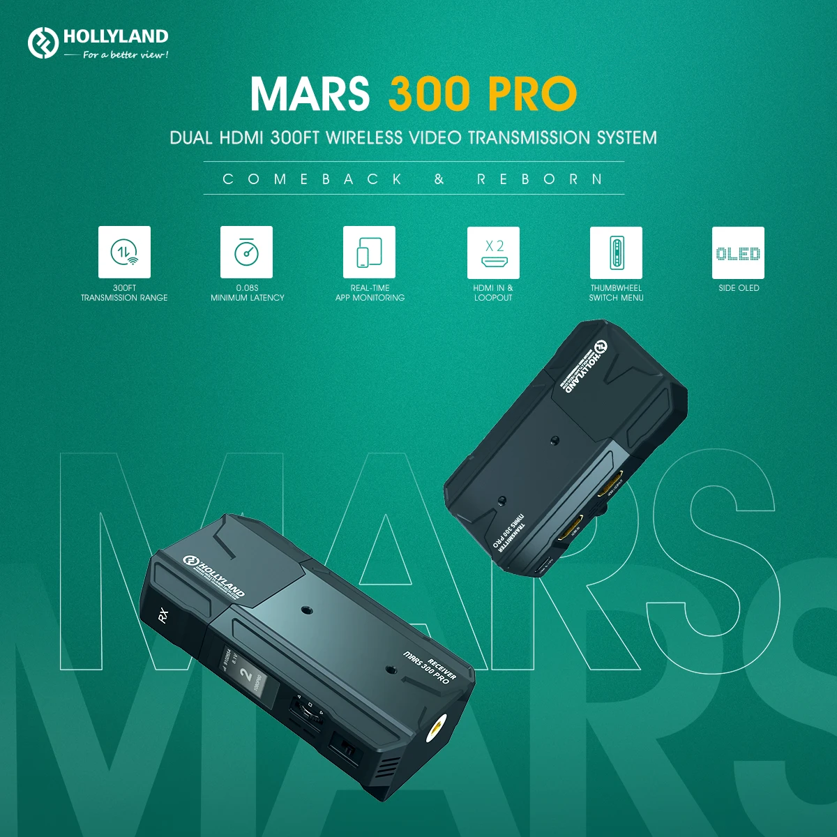 Hollyland Mars 300 Pro Enhanced Wireless Video Transmission System