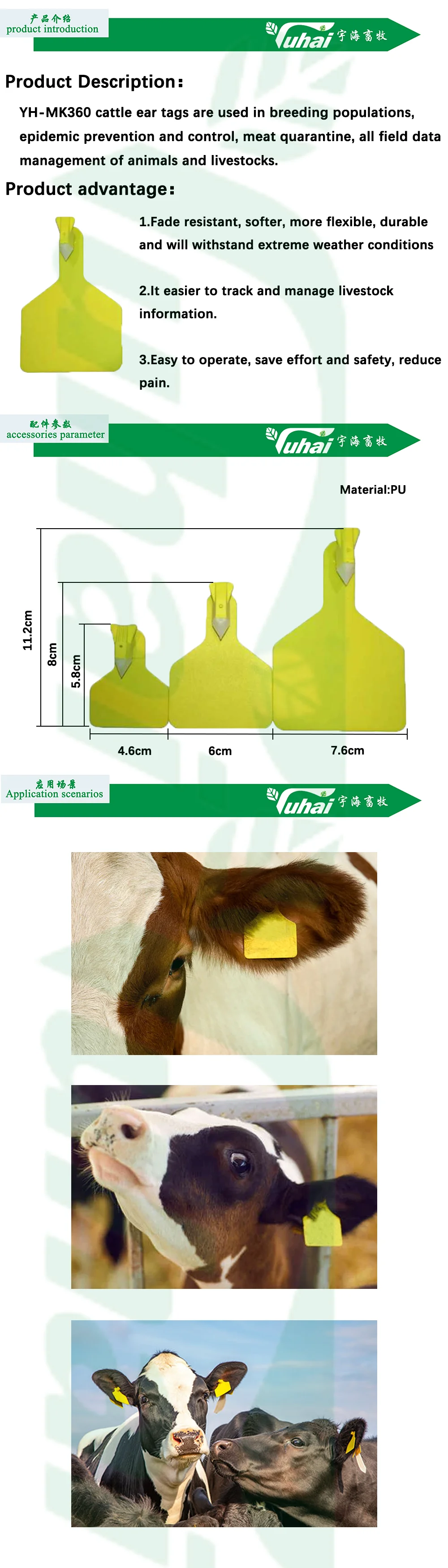 product customizable animal cattle ear tags core tpu new condition cow ear tagger-0