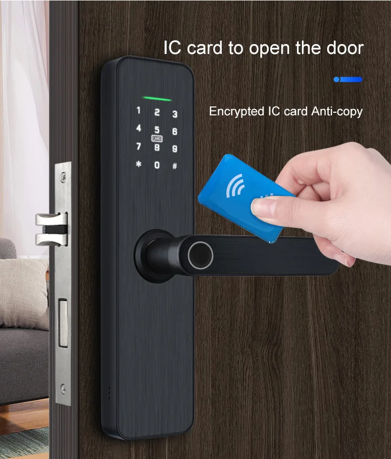 Wifi Bluetooth Connected Rfid Smart Door Lock Electronic Locker Lock ...