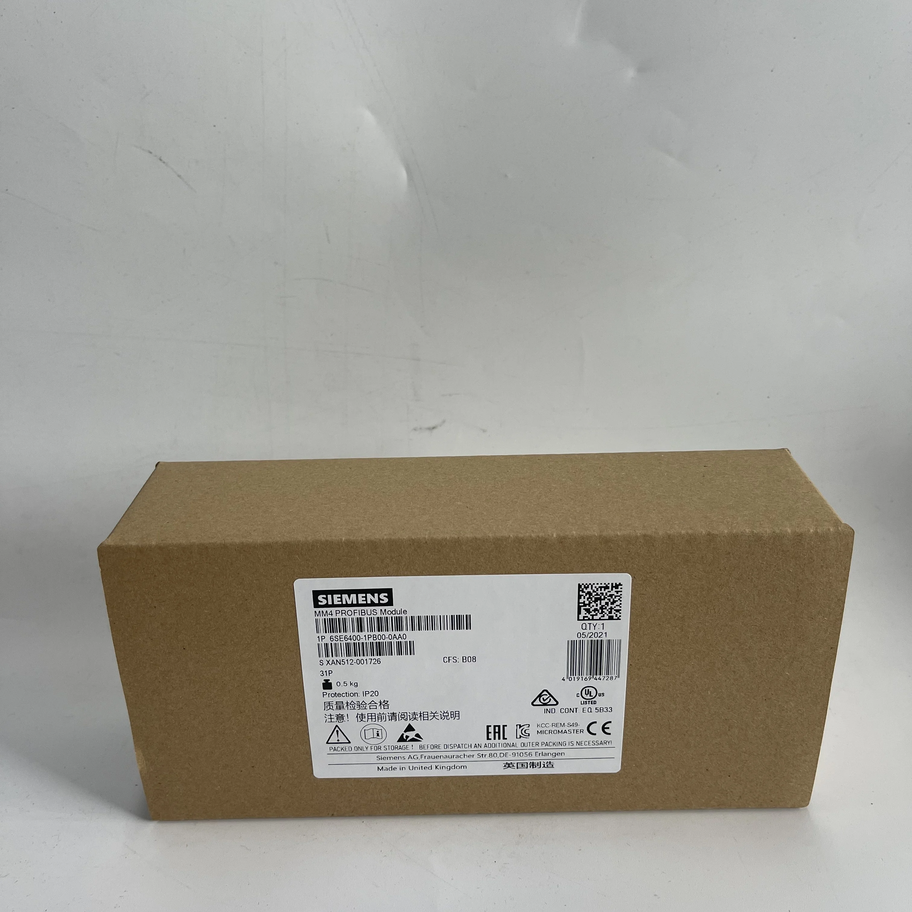 Siemens MICROMASTER 4 PROFIBUS Module 6SE6400-1PB00-0AA0