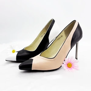 100% Genuine Leather Wholesale Hard-wearing High-heeled Shoes