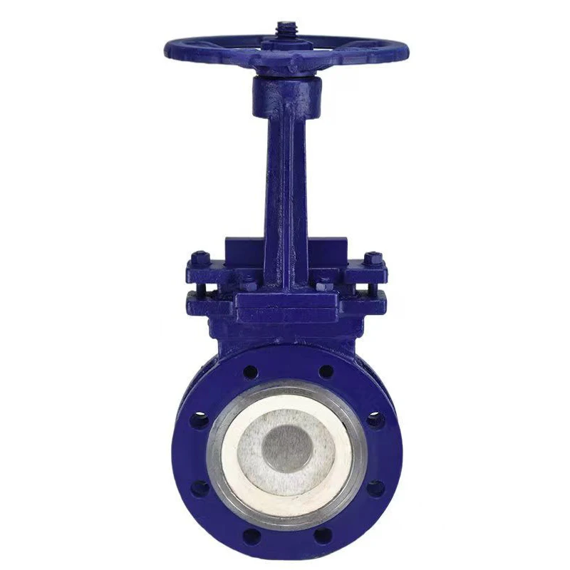 Cast Iron Stock Paper Pulp Plunger Slide Gate Valve Handwheel Operated  Slurry Wafer Knife Gate Valve