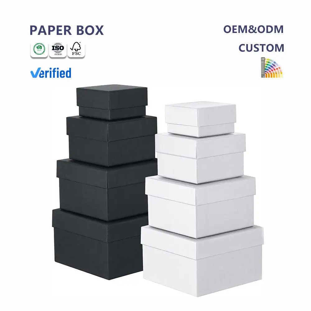 Paper Gift Box With Custom Color Varied for Small Business Retail Product Gift Packaging Shipping Box