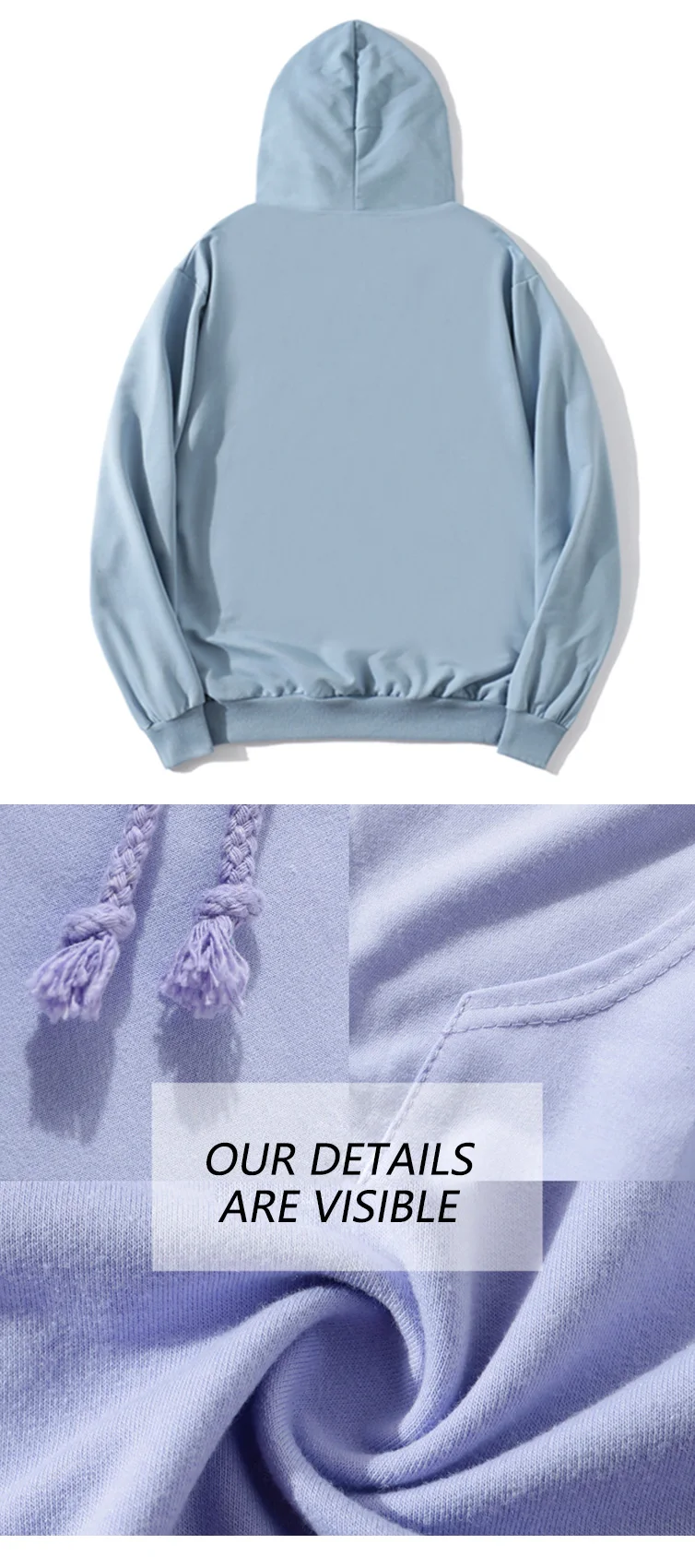 Wholesale Heavy Weight Oversize Pullover Logo Hoodies Cut Edge Raw Hem