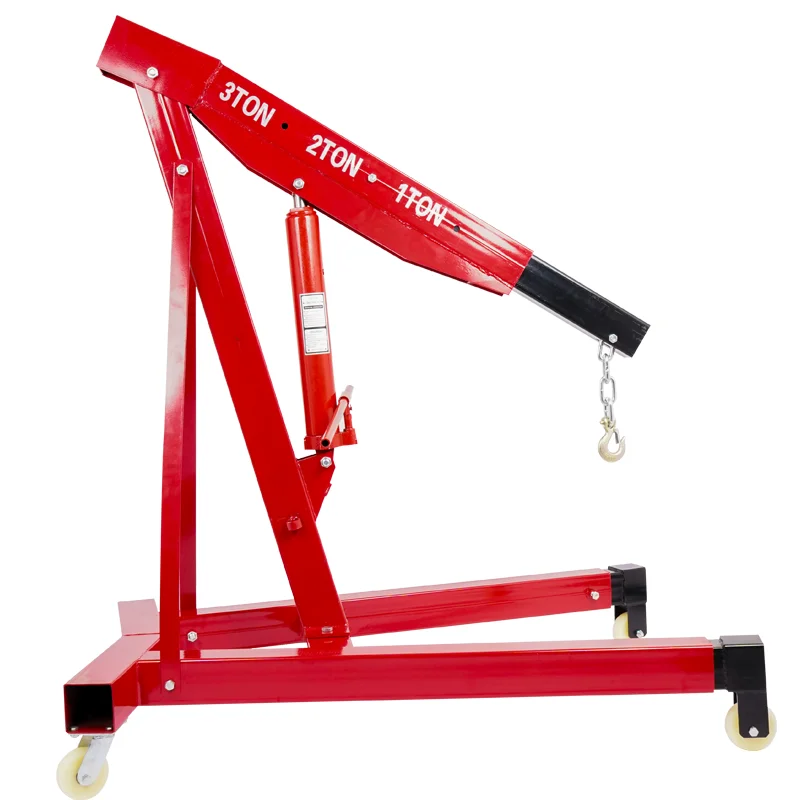 Hot Selling 3 Ton  Hydraulic Foldable Shop Crane Engine Lifter Cranes fast delivery