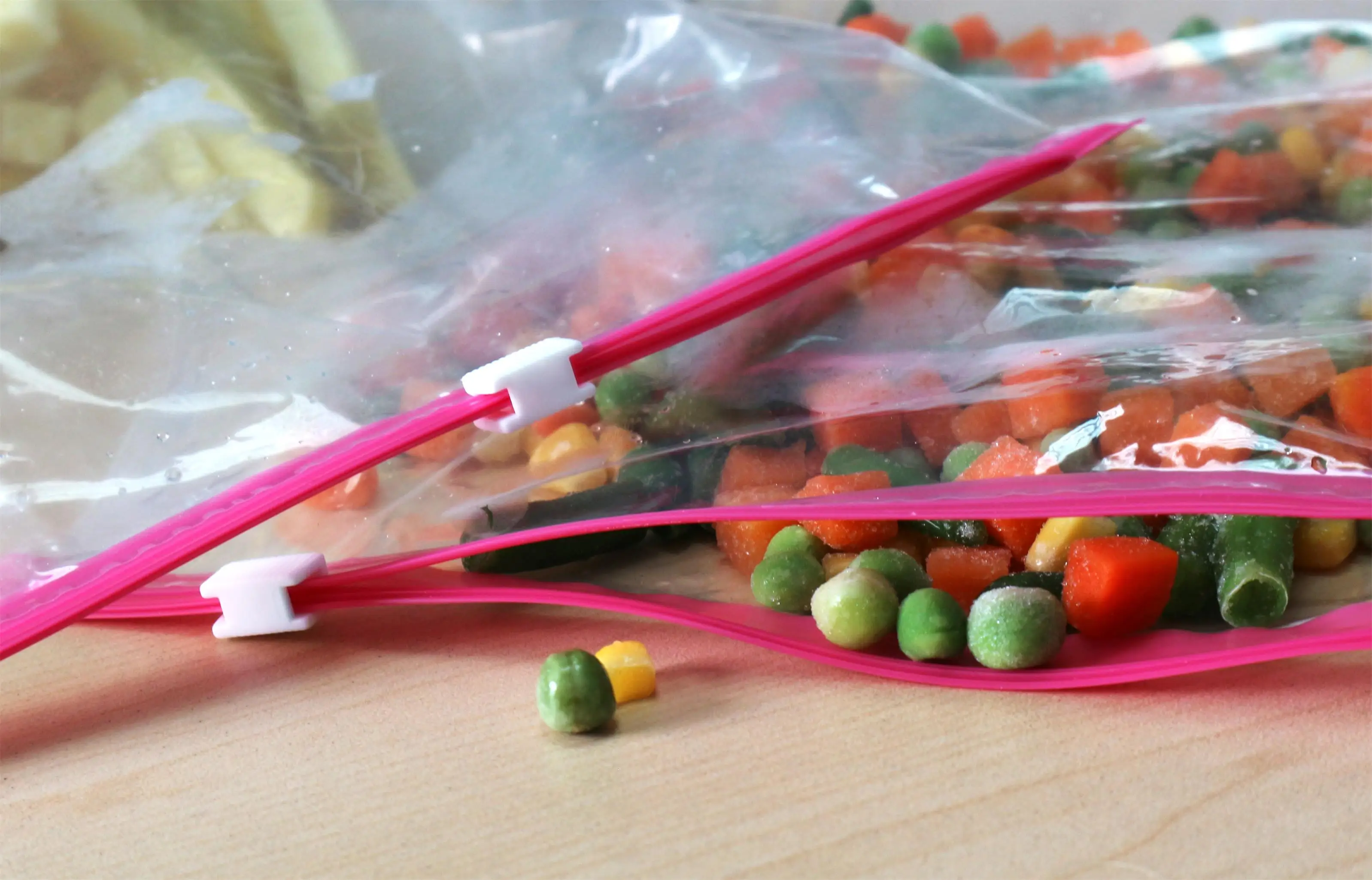 Custom Size Food Grade Resealable Slider Bag Freezer Ziplock Fresh Food