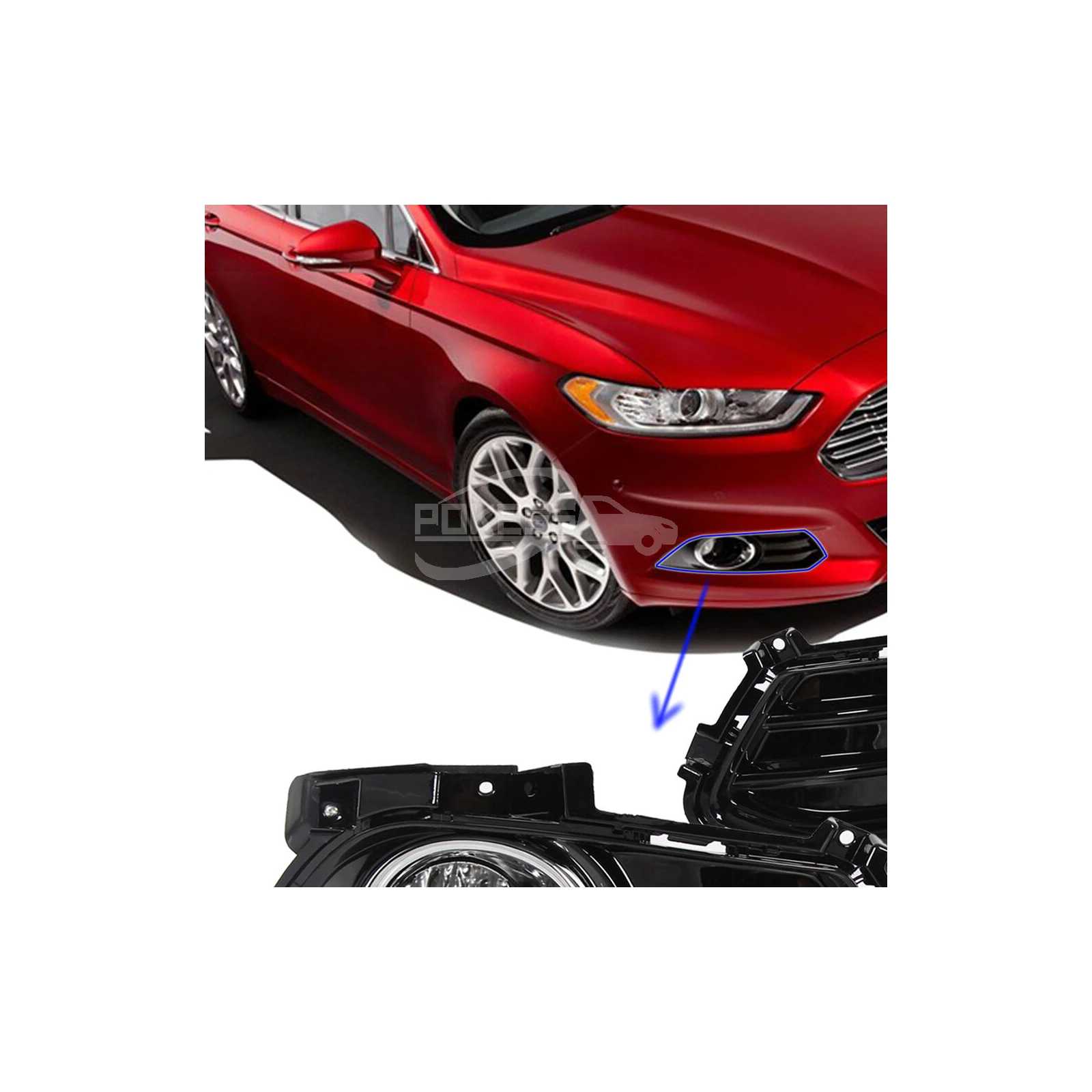 DS7Z17B814AB DS7319953AB5JA6 Left Fog Light Frame — 5