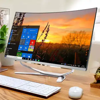 23.8 27 Inch Core I7 I9 Monoblock Curved Monitor Computadora 8gb 16gb 32gb Ram 1tb Ssd Aio Computer All in One Pc Gaming
