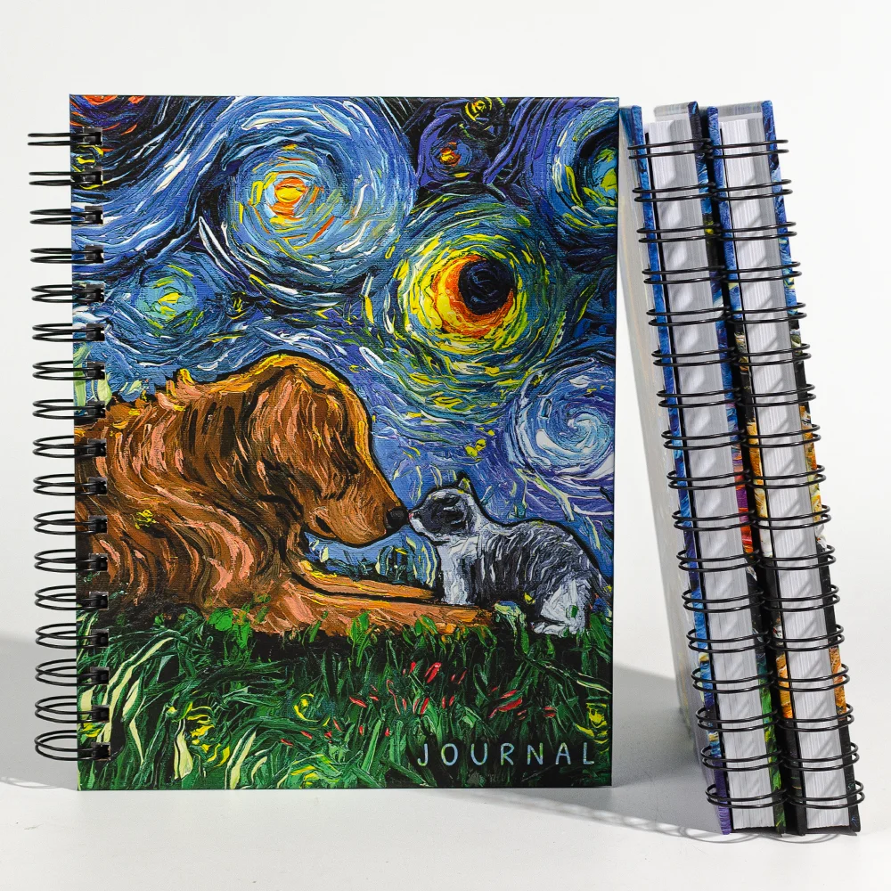 Wholesale Private  Personalized Pocket Notebook with logo A5 B5 Custom  Hardcover  Spiral Notebook