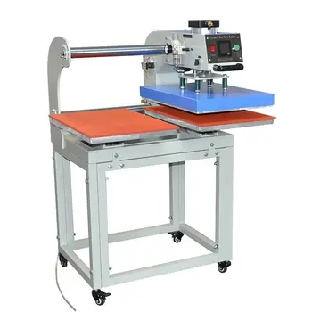 Easy To Operate 60*80cm Double Working Station Pneumatic Heat Press Machine For DTF Film Heat Transfer Printing
