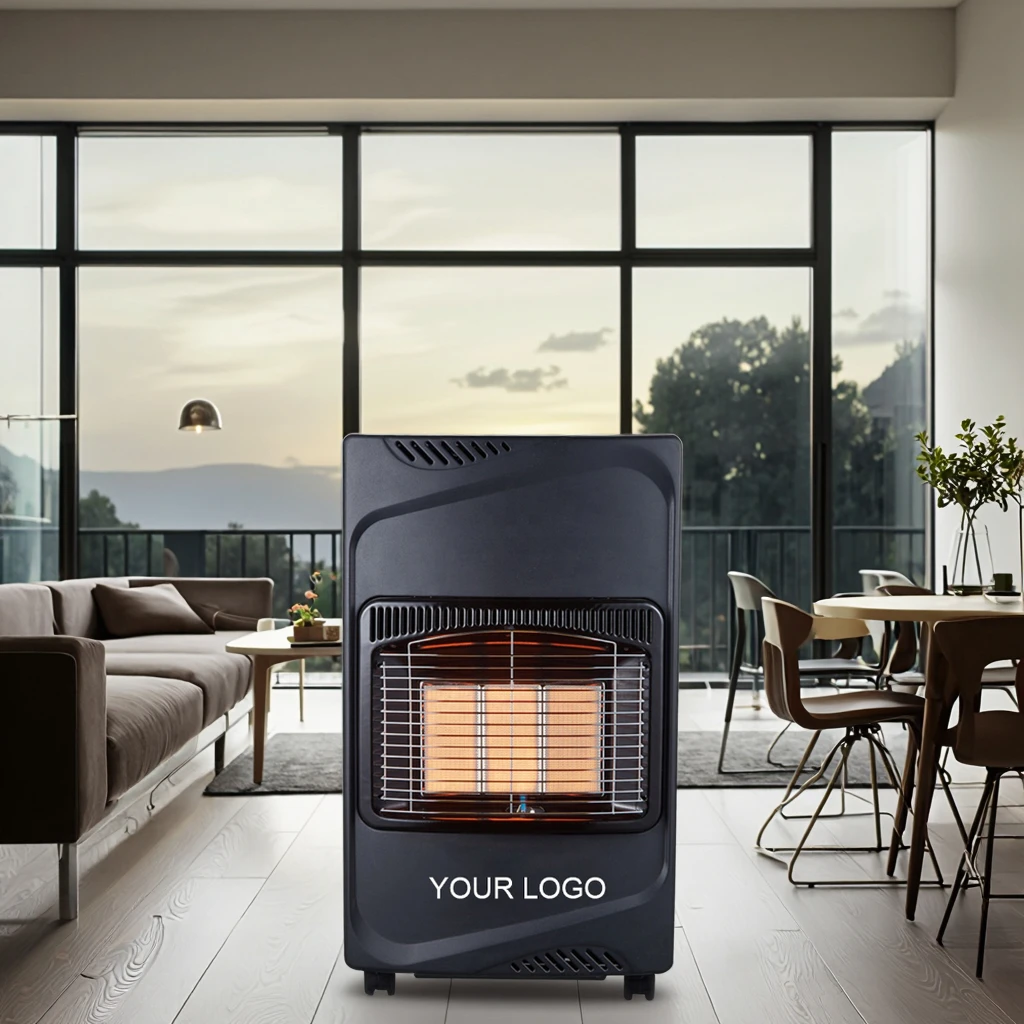 Freestanding Indoor Heater Estufa Mobile Room Heater Lighting Steel Construction Natural Propane Garden Outdoor Camping