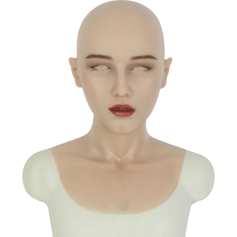 Custom Realistic Halloween Silicone Human Mask Female Face Mask for Crossdresser Transgender Drag Queen Sissy Party