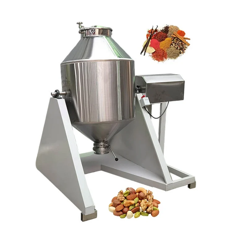 Vertical Carbon Steel Rotary Tea Dry Ingredient Spice Mix Machine Blender Food Washing Powder Drum Mixer