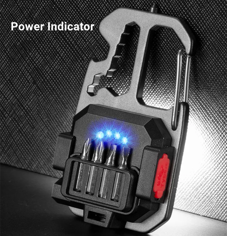 Портативный Рабочий светильник с открывалкой для бутылок уличная лампа кемпинга USB-перезаряжаемый мини-брелок COB светодиодный