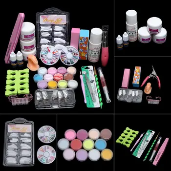 Acrylic powder Shiny Glitter Nail Art Decoration Nail Kit for beginners with Shinny Glitter and Sequin