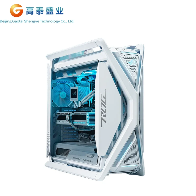 White Aluminum Alloy ASUS ROG GR701 HYPERION ATX Mid Tower Gaming