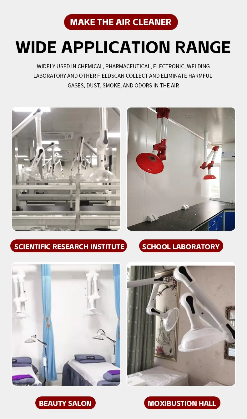 Ceiling Mounted Soldering Fume Hood Wall Mounted Pp Fume Extractor