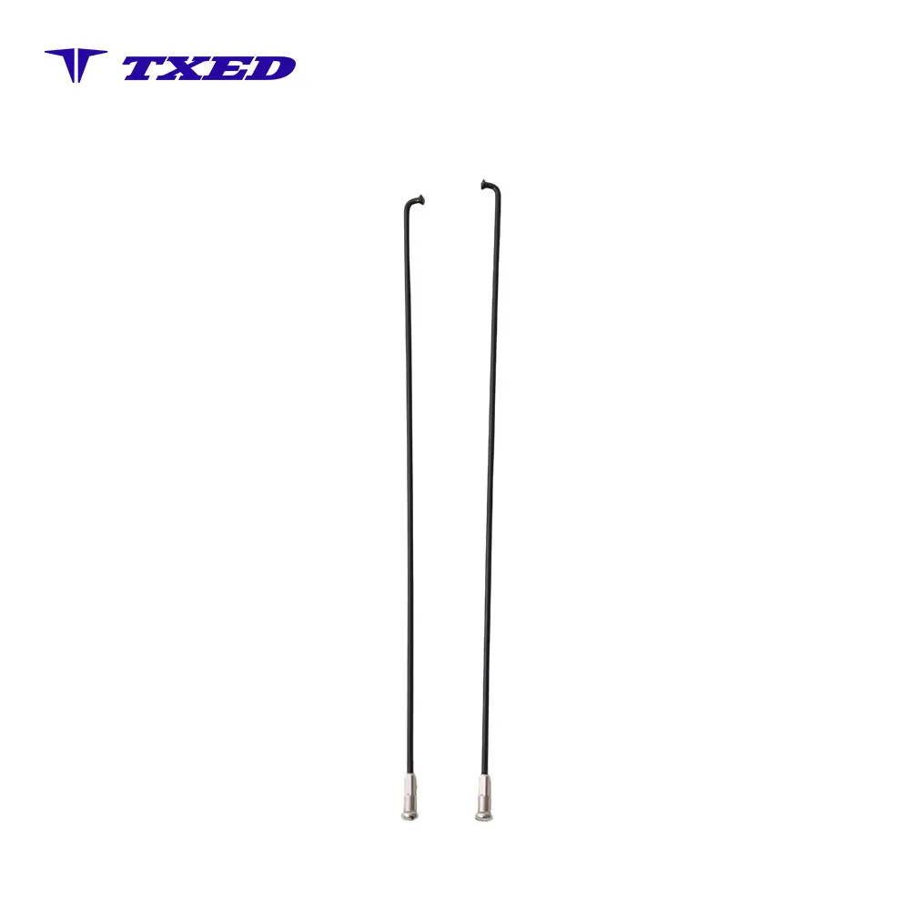 High Quality 13G Stainless Steel Bicycle Spokes with 16mm Brass Nipple, Black Coated Bike Spoke for E-bike