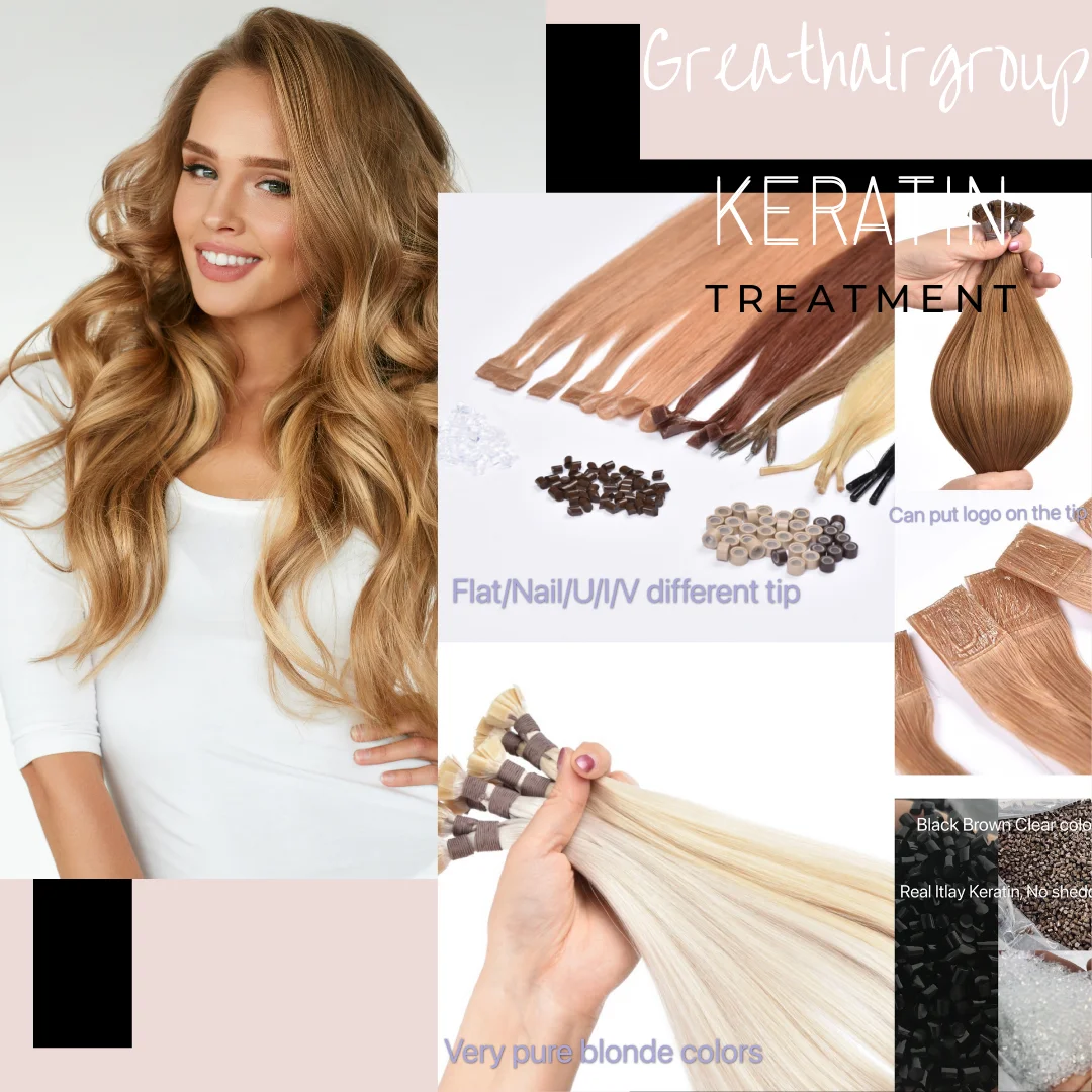 Keratin Treatment Human Hair Extensions Keratin Tip