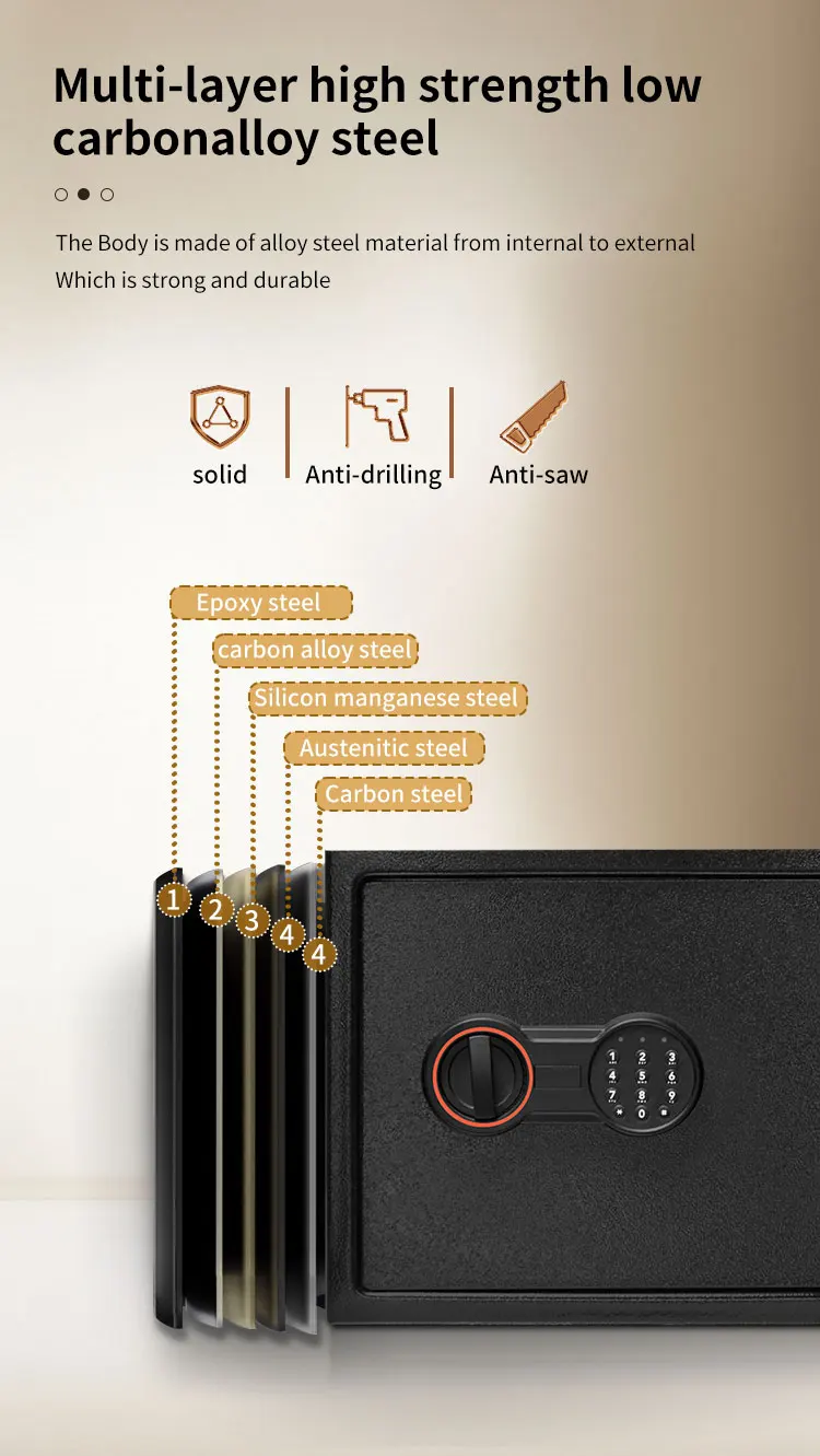 CEQSAFE Small Mini Eletronic Deposit Digital Password Lock Safe Box for Money supplier