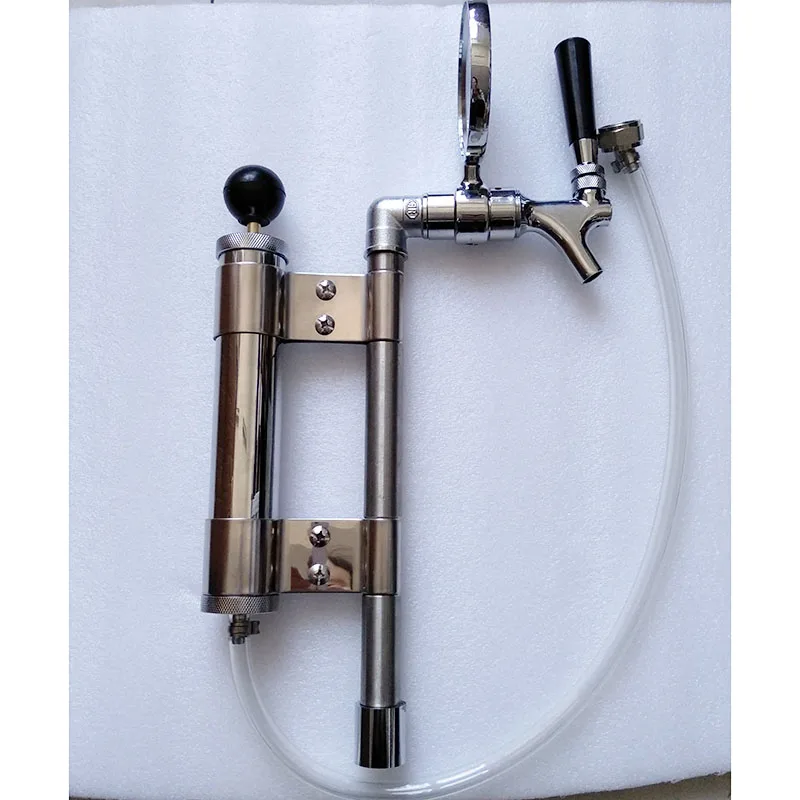 Homebrew Manual Beer Keg Pump with Beer Faucet & a Type Coupler&Medallion, Plate Type Beer Pump Unit