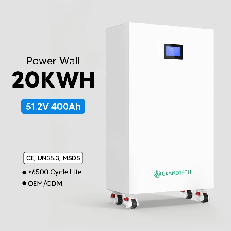 Grandtech 51.2V 400Ah Solar Lithium Battery Pack 20Kwh Home Energy Storage System 48V 280Ah 314ah 15kwh LiFePO4 Battery Pack