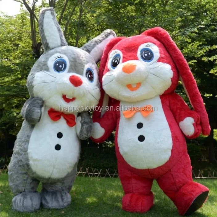 Wonderful 8ft Long Eared Inflatable Green Rabbit Bunny Mascot Costume Air Blow Rabbit Bunny Costume Suits for Carnival Events