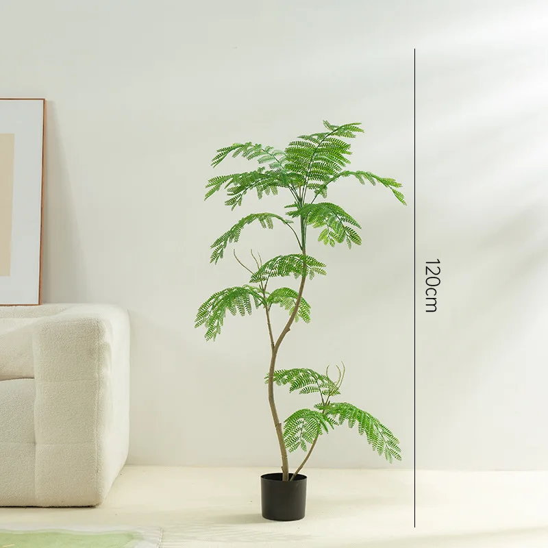 Jacaranda Chinese Zen Bionic Indoor Simulation Baum Grn Pflanzen Fake Tree  Topf dekorative knstliche Pflanzen Grn