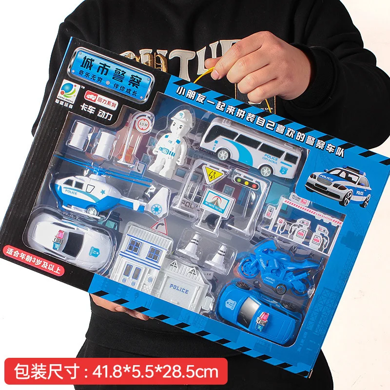 Wholesale DIY Multiple Vehicle Models Vehicles Model Cars Toys Diecast Engineering Car Construction Interesting Toys for Kids