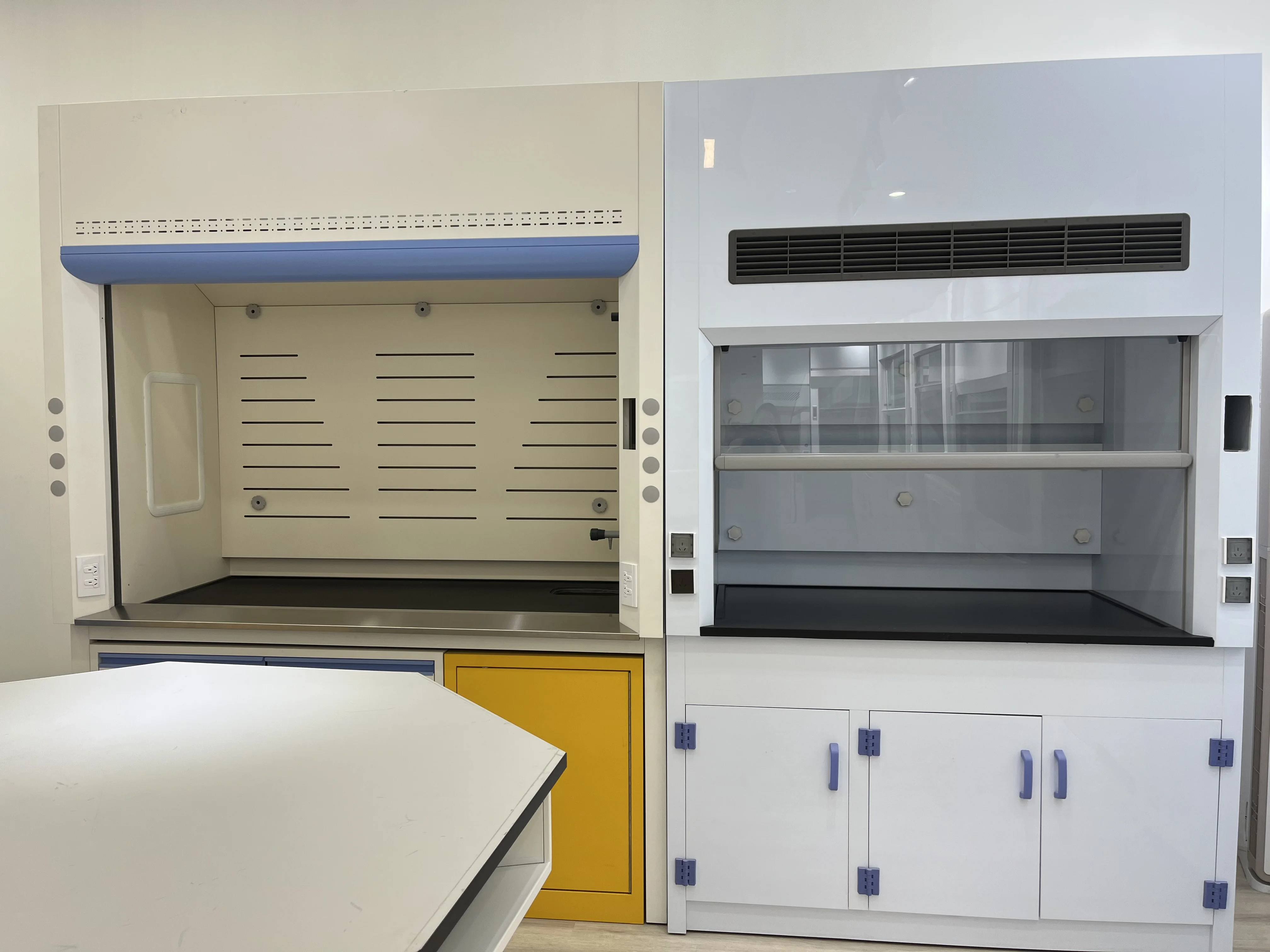 304 Stainless Steel Lab Fume Hood with All Steel Construction and Customizable Size for Chemical Institutes