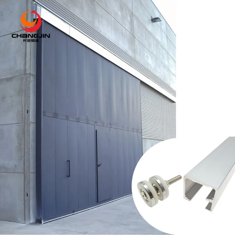 Heavy Duty Sliding Door Tracks And Rollers System 1500kg Aluminum Alloy