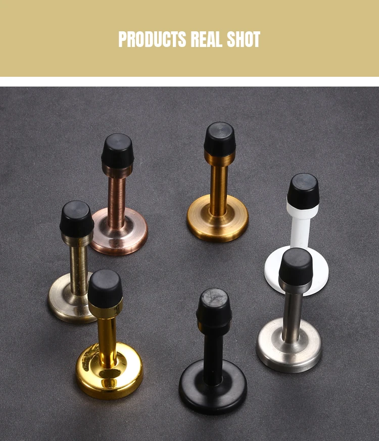 Floor Mounted Bronze Decorative Door Stop Stainless Steel Exterior Door