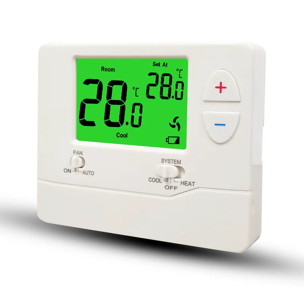 24V Non Programmable Digital Heat Pump Thermostat with NTC Sensor