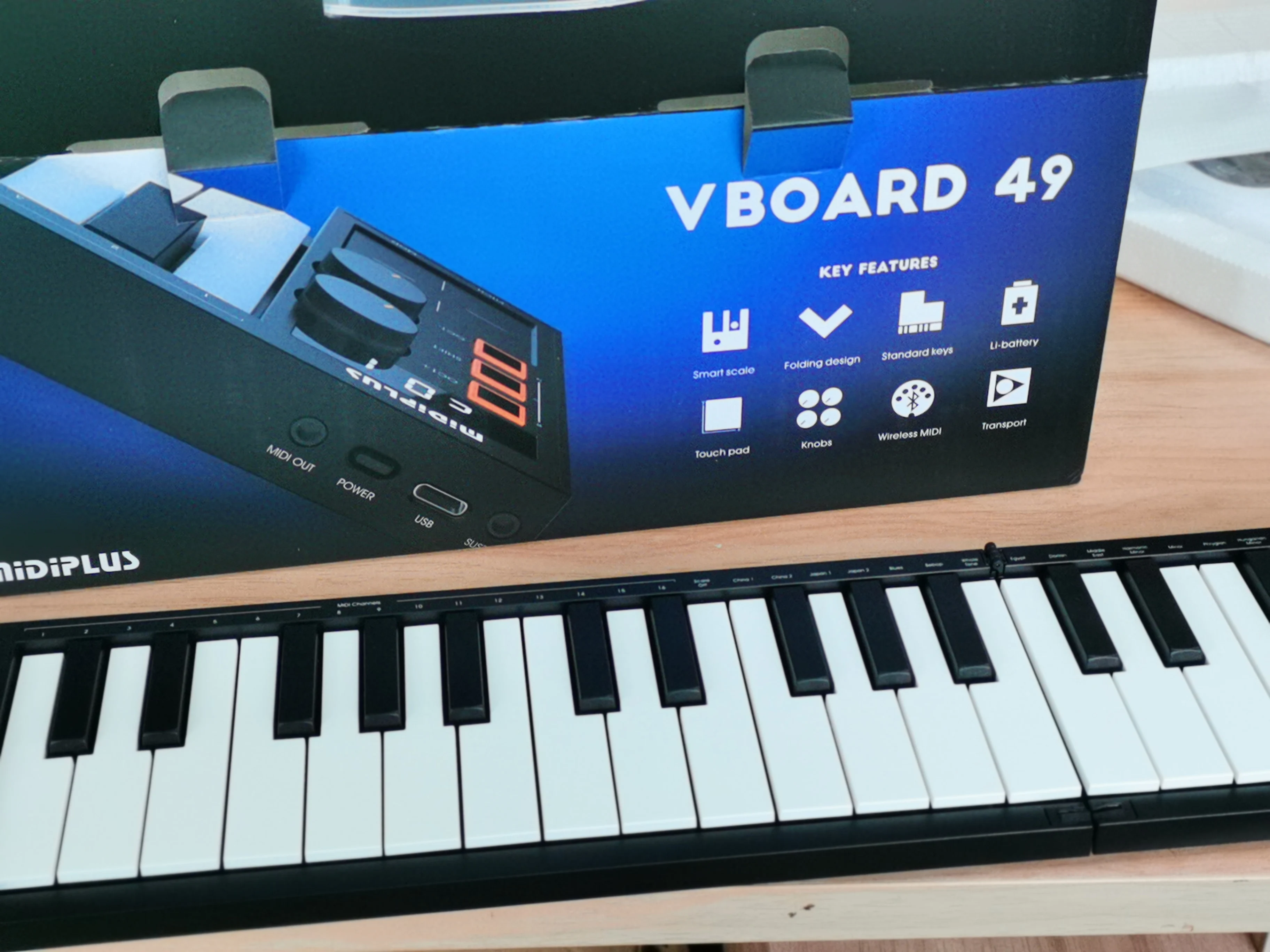 Midiplus Vboard 49鍵 ポータブル プロフェッショナル プラスチック製