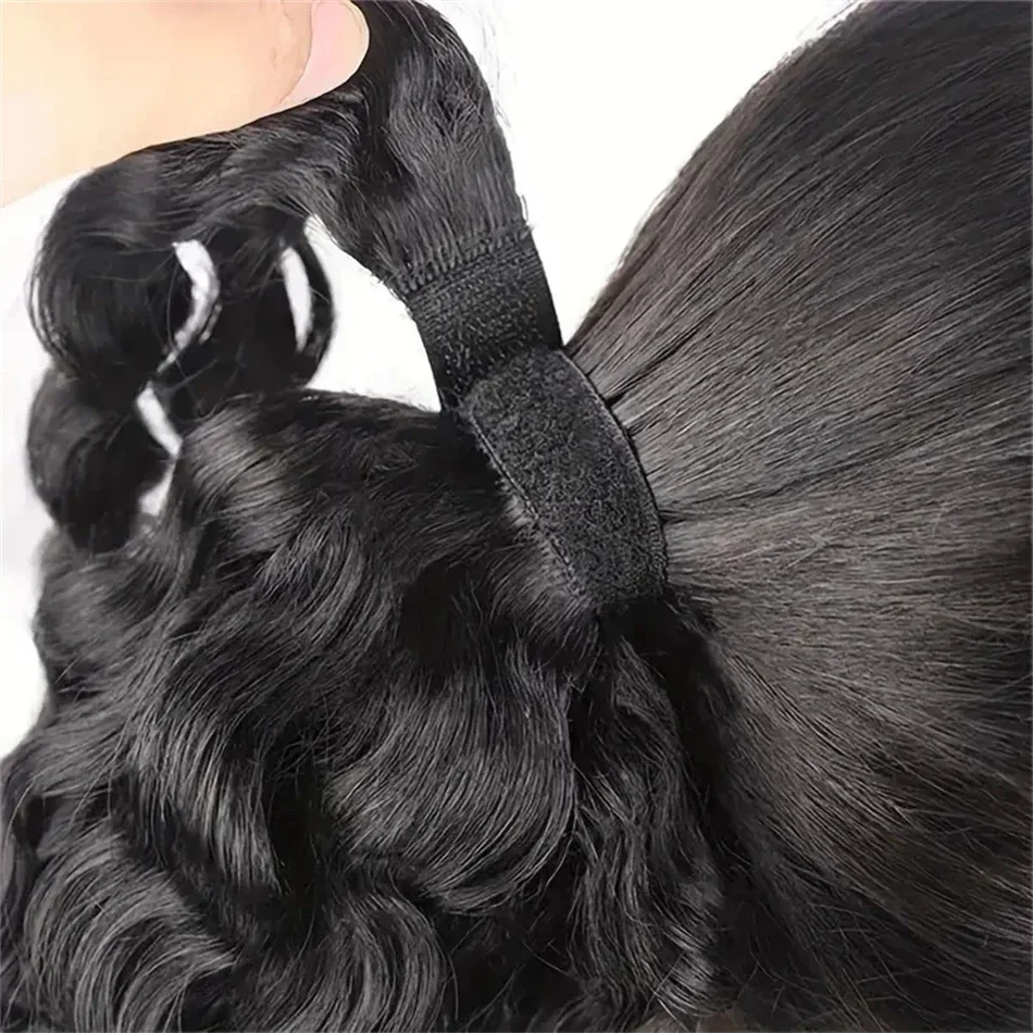 Natural Color Brazilian Human Hair Ponytail for Women_voghion.com