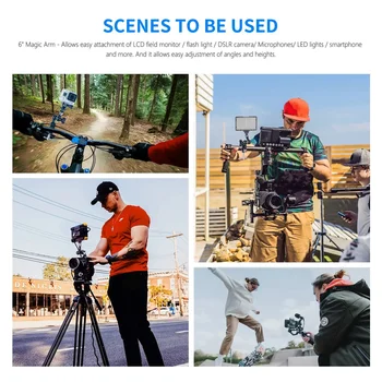 NEEWER 9.8"/25cm Adjustable Magic Arm with Super Clamp for Flash/LED Light/Microphone/Monitor , Max Load: 4.4lb/2kg, ST25C product image