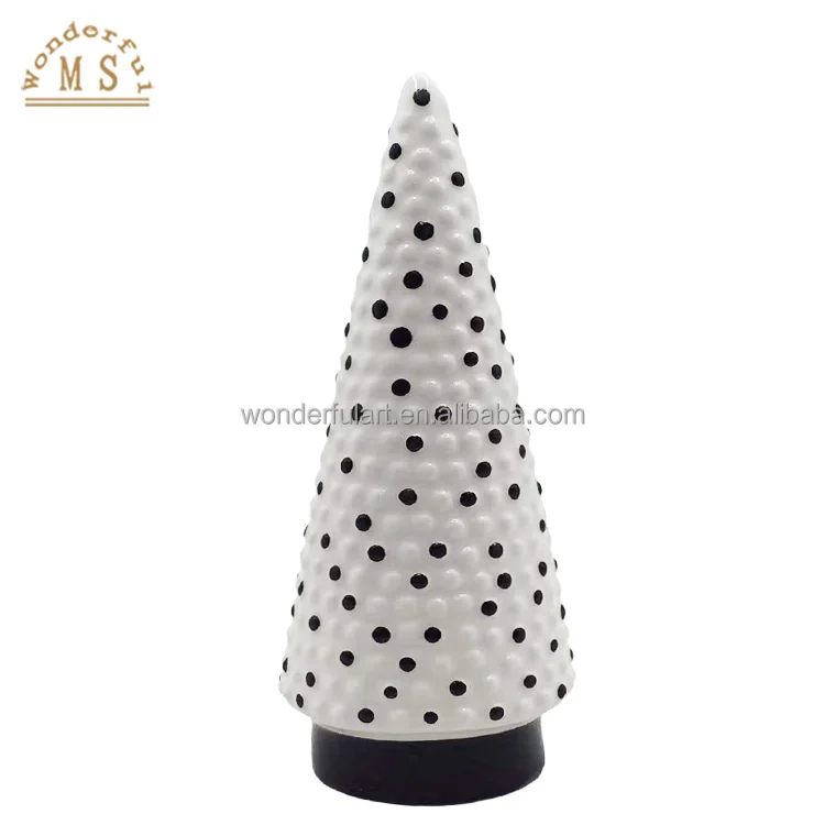 Ceramic Snow Christmas Trees Dolomite Gift Holiday Porcelain miniature figurine Home Decoration