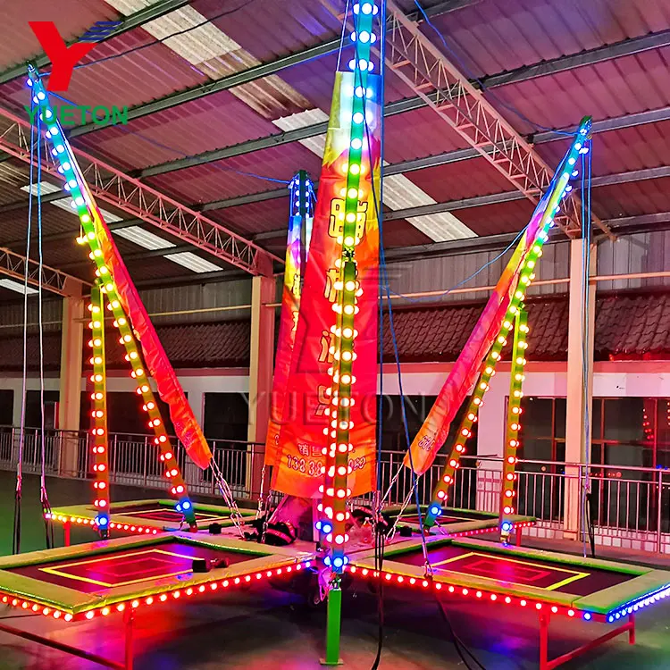 Amusement Park Ride 4 in 1 Bungee Trampoline Bungee Jumping Machine
