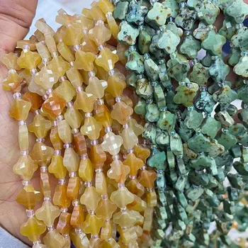 High Quality Natural Gemstone Four-leaf Clover Faceted Stones and Crystals Beads Wholesale