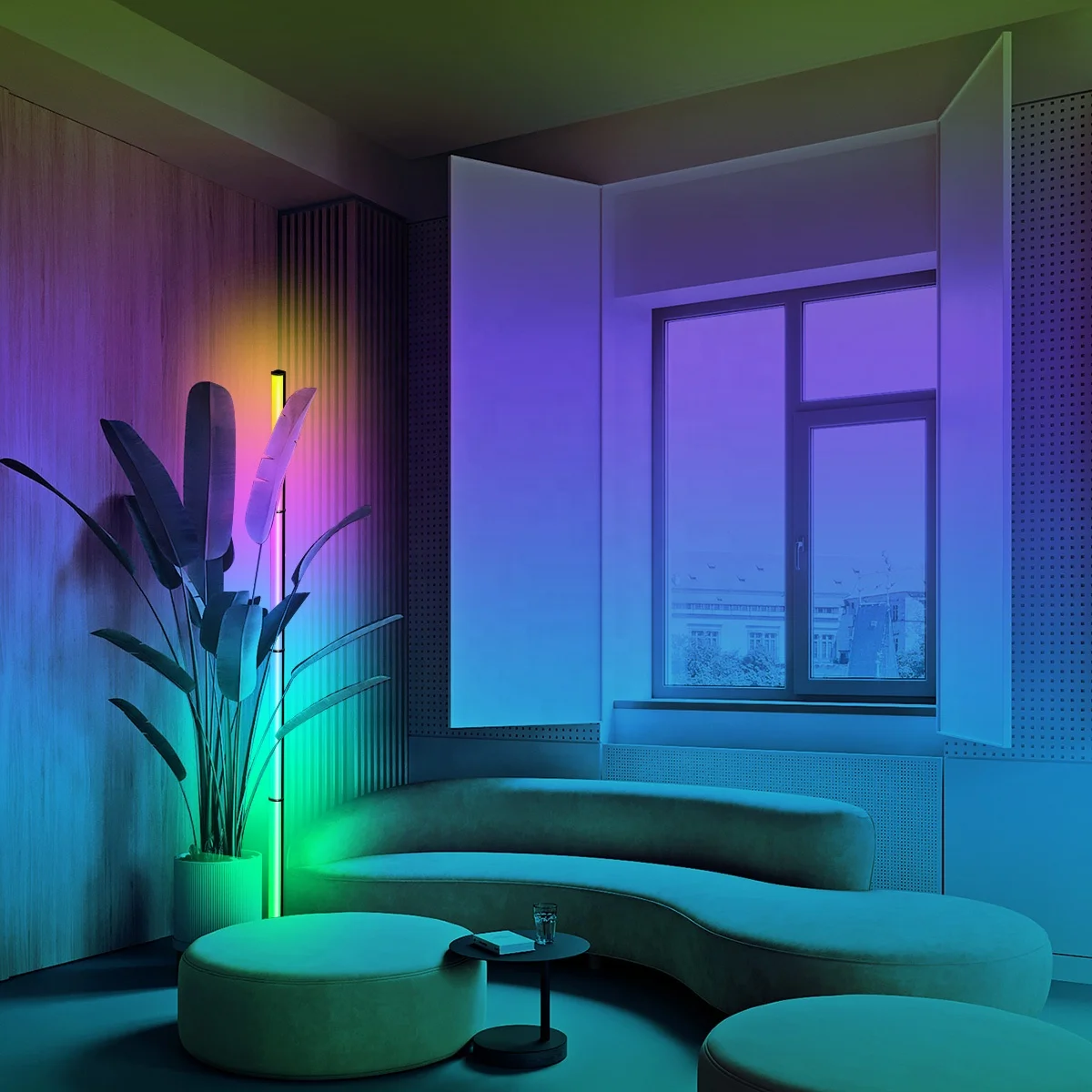 Lampada Da Terra LED Con APP E Telecomando - 16 Milioni Di Colori E Sincronizzazione Musicale | Per Casa - Foto 4