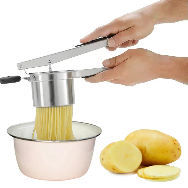 Potato Mashers Ricers Kitchen Cooking Tools Stainless Steel Pressure Mud  Puree Vegetable Fruit Press Maker Garlic Presser