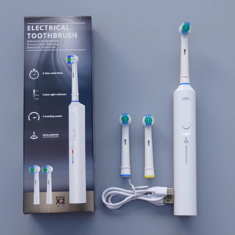 CE Approved IPx7 Oral Health Care Electric Tooth Brush Personalized Rotating Electric Toothbrush With 2pcs Toothbrush Heads supplier