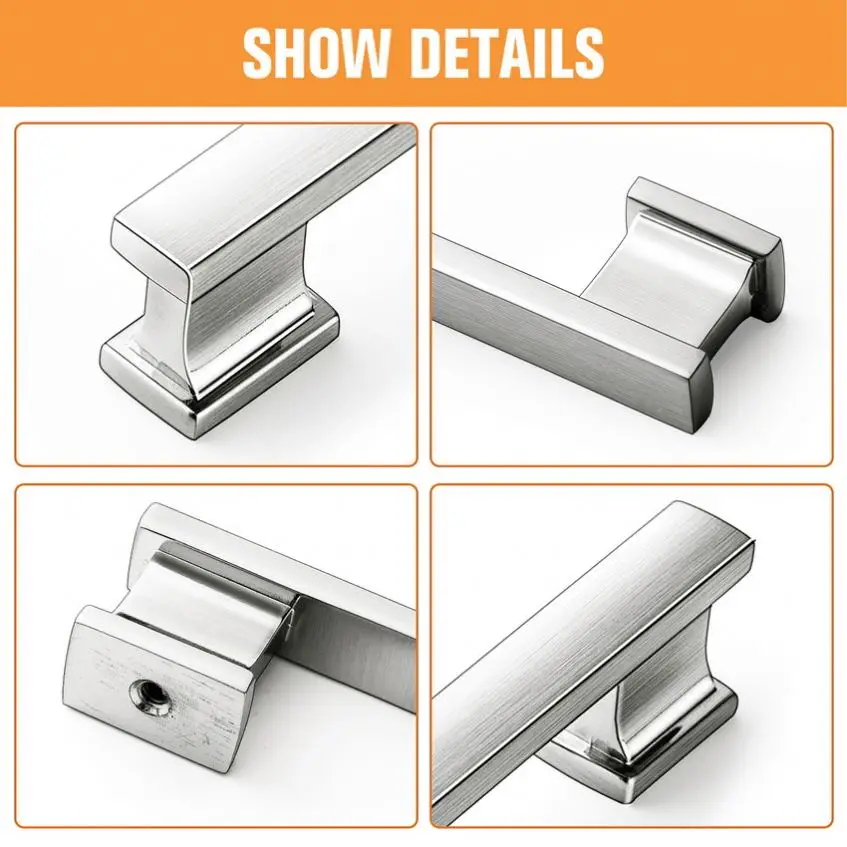 WEKIS Hardware Accessories Zinc Alloy Dresser Drawer Pull & Bronze Cabinet Door Handle for Bedroom Furniture & Kitchen Cabinets