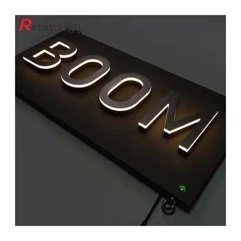 Business outdoor bright open advertising board signs for home store led lighting letters backlit sign