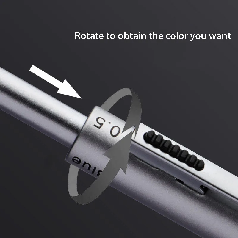 4 Core in 1 Multifunctional Ballpoint Pen Metal Multicolor Pen 4 Color Black Blue Red Ball Pen Plus Mechanical Pencil