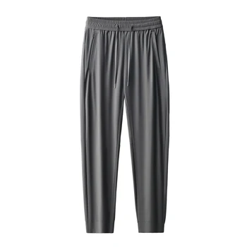 2024 Noble Casual Men's Pants Summer Thin Ice Silk Jogger Pants Slim Fit  Quick Drying Sports Track Pants Trousers