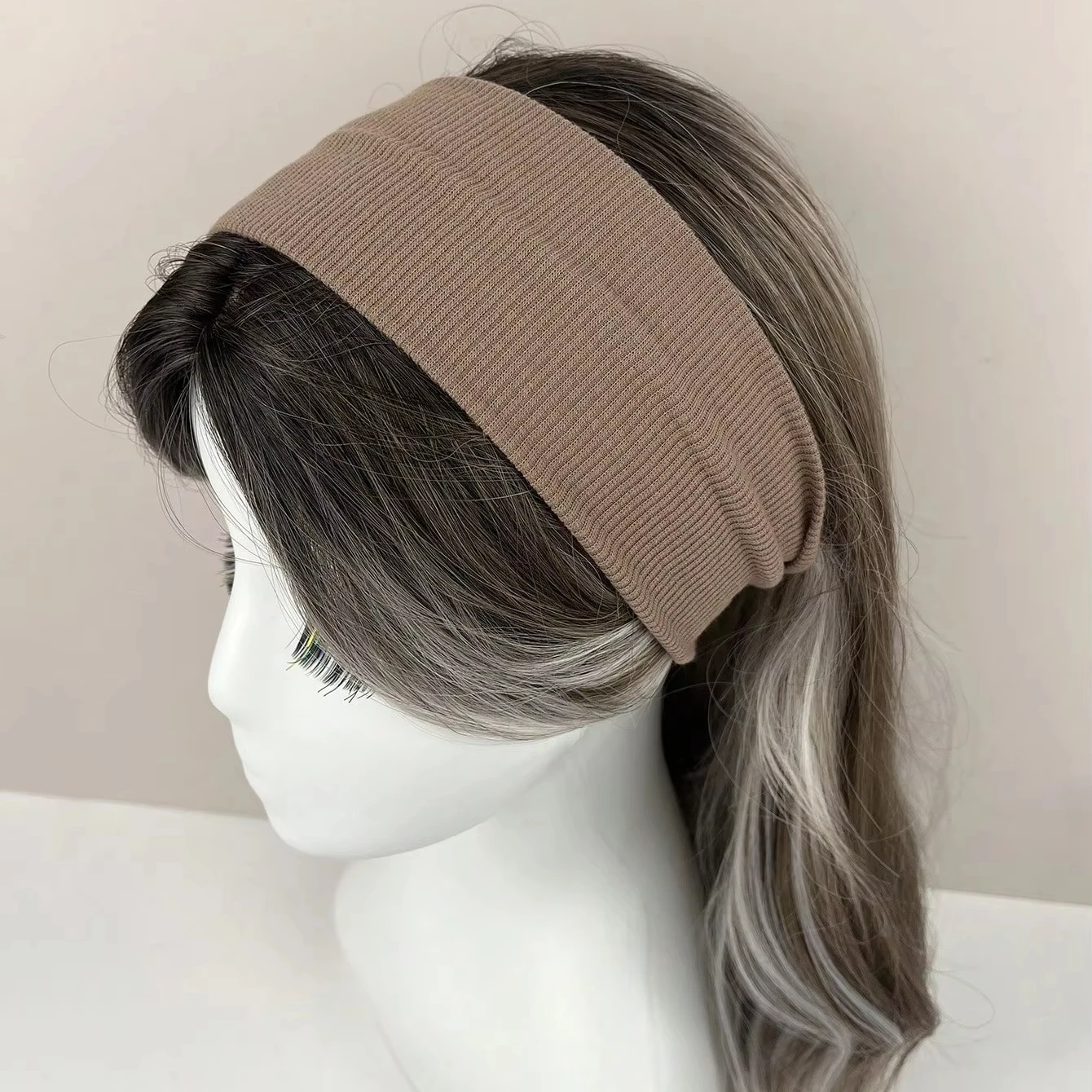 Wholesale Custom Elastic Hair Bands Solid Color Knitted Headbands for Women's Sports Uni