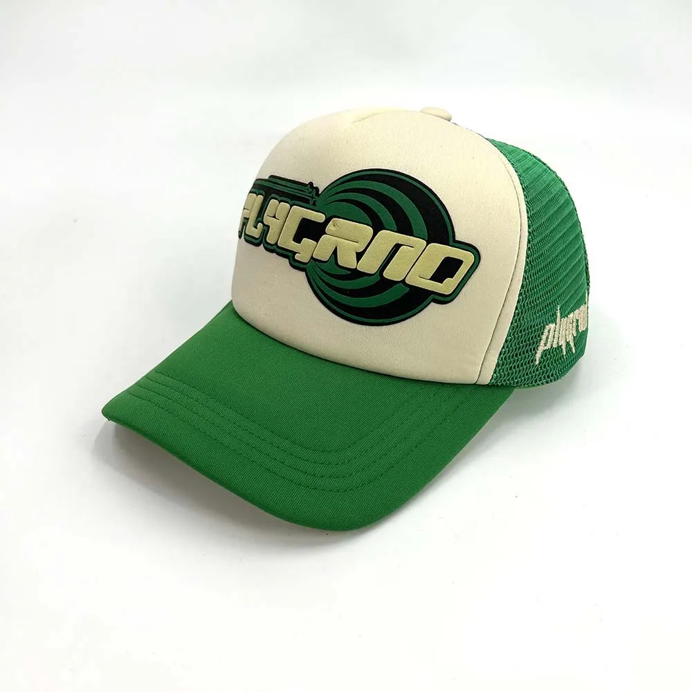 Factory High Quality Puff Print Custom 3D Powder Puff Printing Mesh Trucker Hat Personalized Trucker Foam Trucker Caps